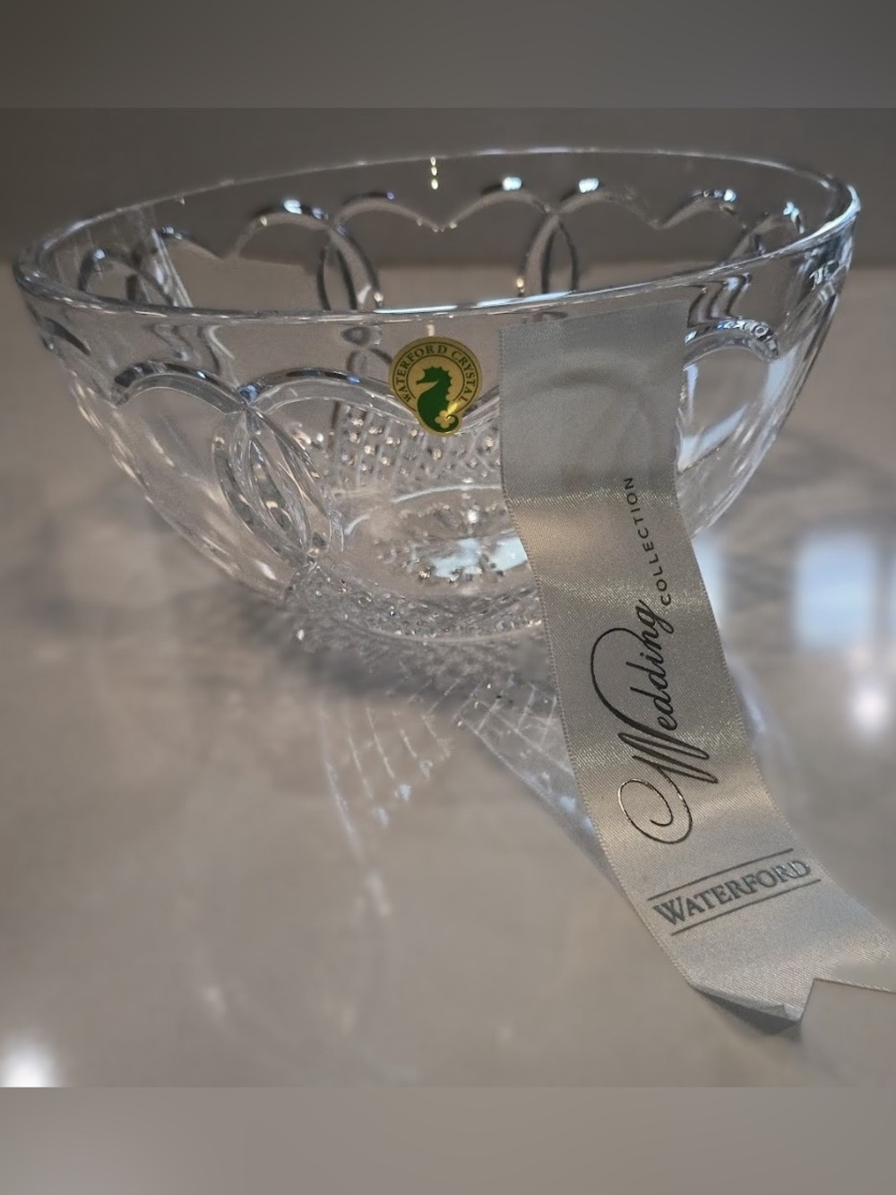 Waterford Wedding Crystal Bowl, 8”, NEW
